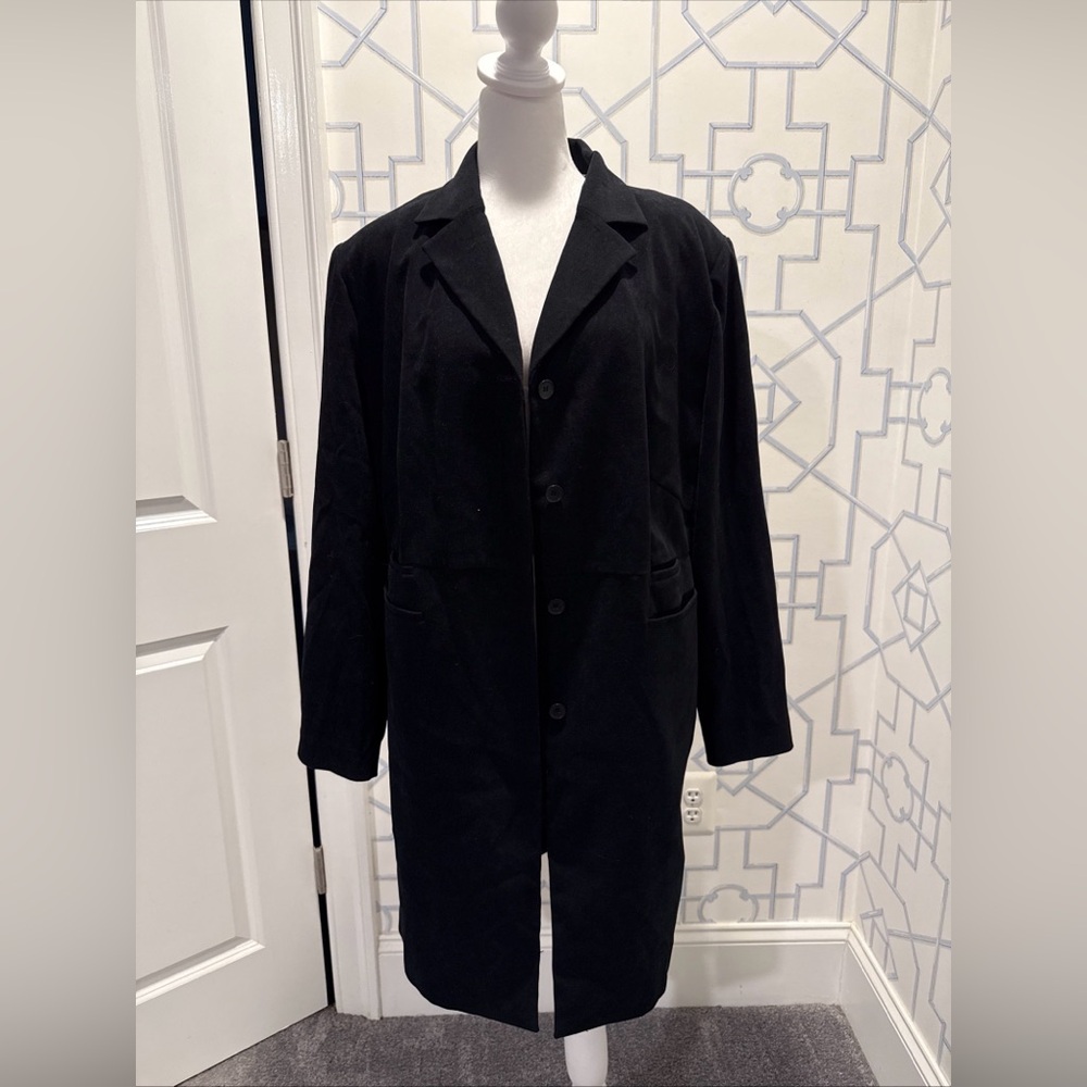 Amanda Smith Black Midi Coat